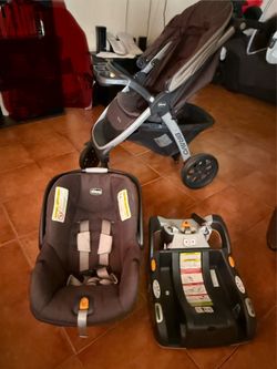 Stroller car set and base / carriola porta bebe y base para el carro