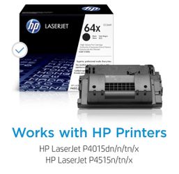 (2) HP 64X Black High-Yield Toner Cartridges