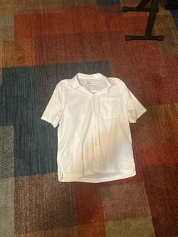 Hollister White Short Sleeve Button-Up Shirt