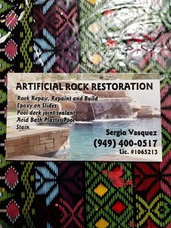 Artificial Rock Restoration