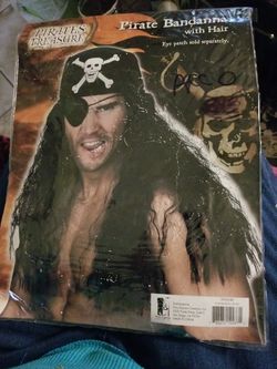 Pirate bandanna with hair costume