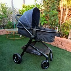 Pivot Baby Stroller with Bassinet Attachment