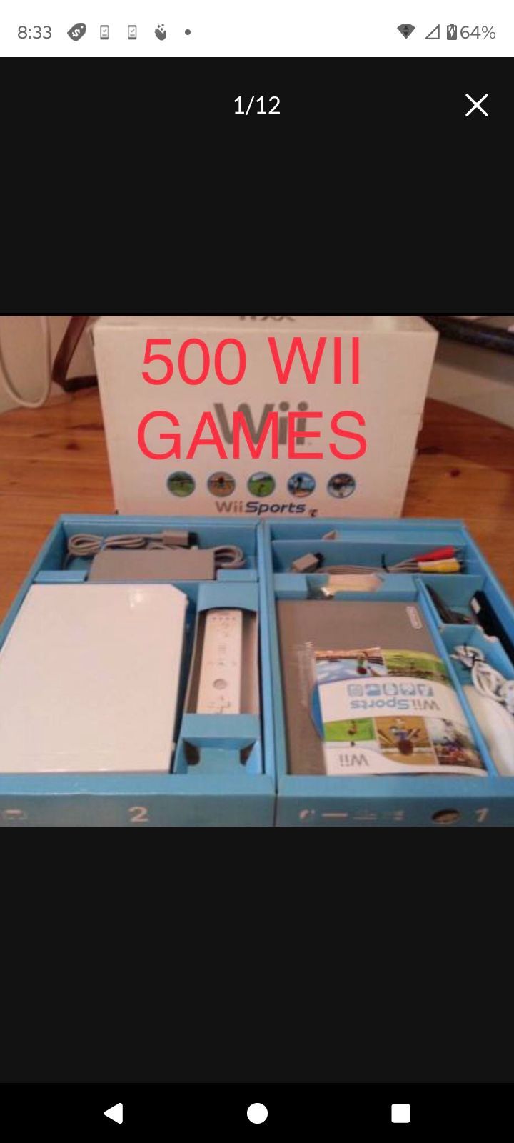 NINTENDO WII + 500 WII and GAMECUBE GAMES