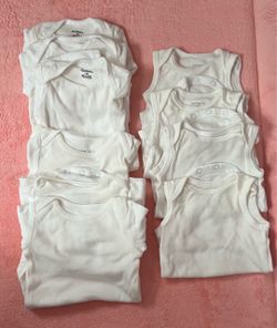 Gerber & Carter's White Baby Onesies Bundle