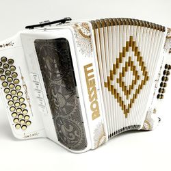 ROSSETTI SOL (GCF) 34 BUTTON 5-SWITCHES ACCORDION HANDMADE IN ITALY WITH PREMIUM CASE AND SHOULDER STRAPS 