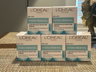 L’Oréal Hydra Renewal Continuous Moisture Cream 1.7 oz – 5 Pack NEW