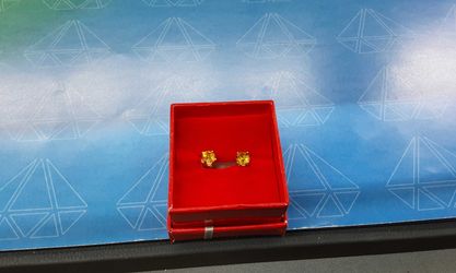 Double Stud Earring - Yellow Gold 14k (.585) 1 grams