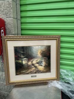 Thomas Kinkade Framed Print with Gold Frame