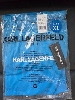 Karl Lagerfeld Paris Top in Blith Blue, Size XL