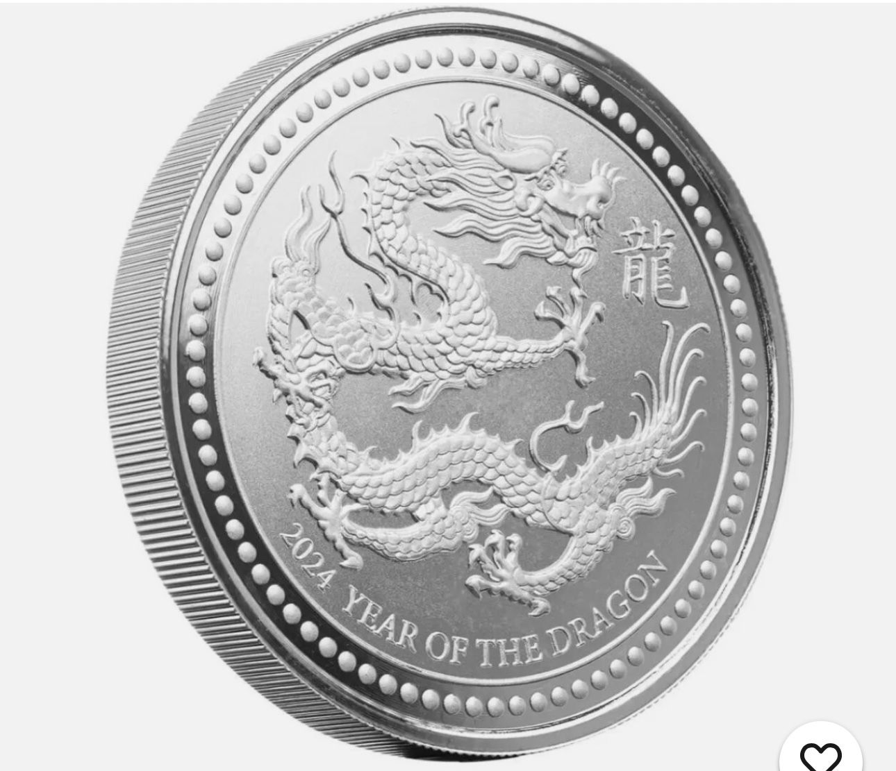 Samoa 2oz Silver Coin / 2024 Year of the Dragon