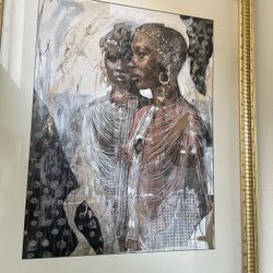 African Print And Frame