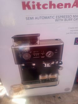 Kitchen Aid semi automatic espresso machine with burr grinder
