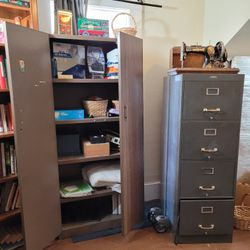 Metal Cabinet $50 / Metal File Cabinet $40