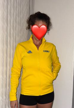 Official Adidas Yellow Boca Juniors Soccer Team Track Jacket Original