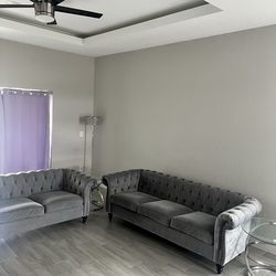 Grey couches