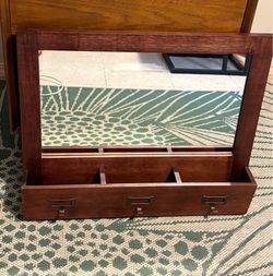 Hallway mail holder/mirror