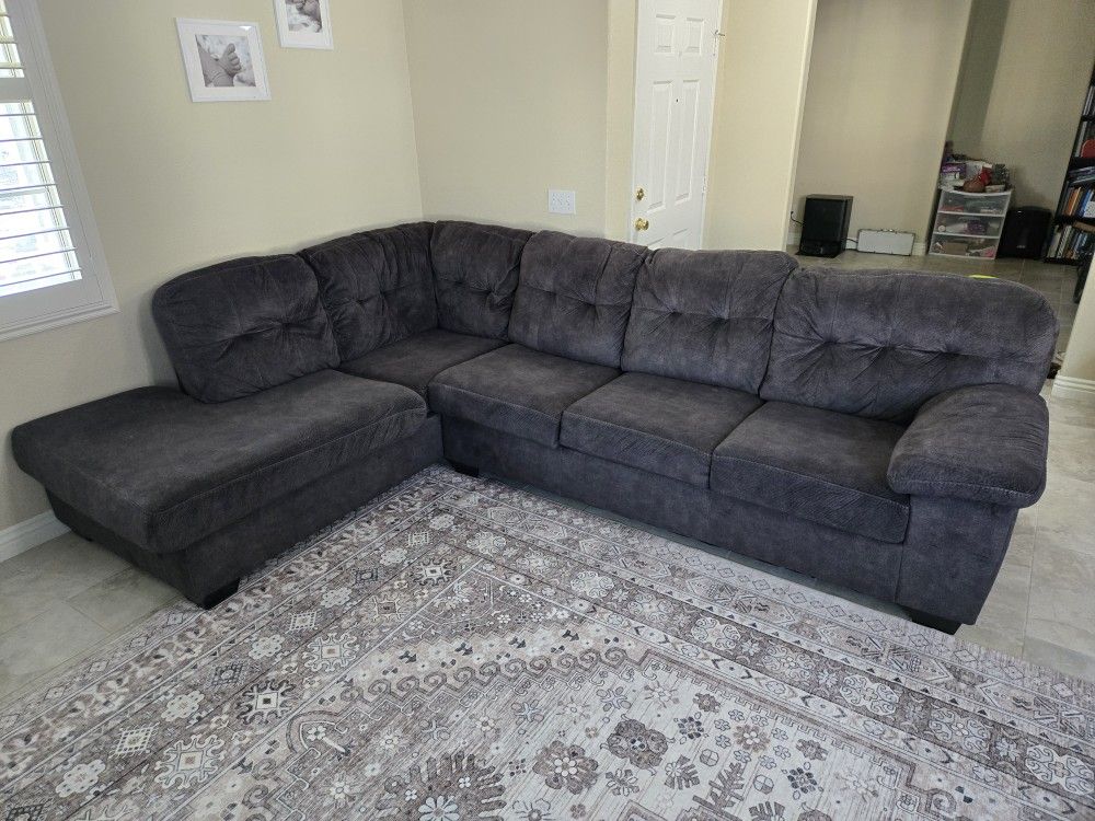 2 Piece L-Shaped Sectional Sofa