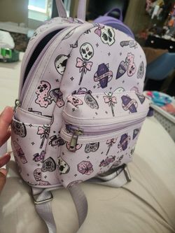 Sleep ville Critters Spooky Halloween Theme Purple Backpack