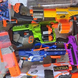 Lot Of Nerf Guns