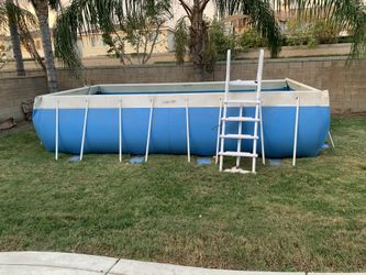 Above ground pool in good shape oversized filter and pump 4x16ft