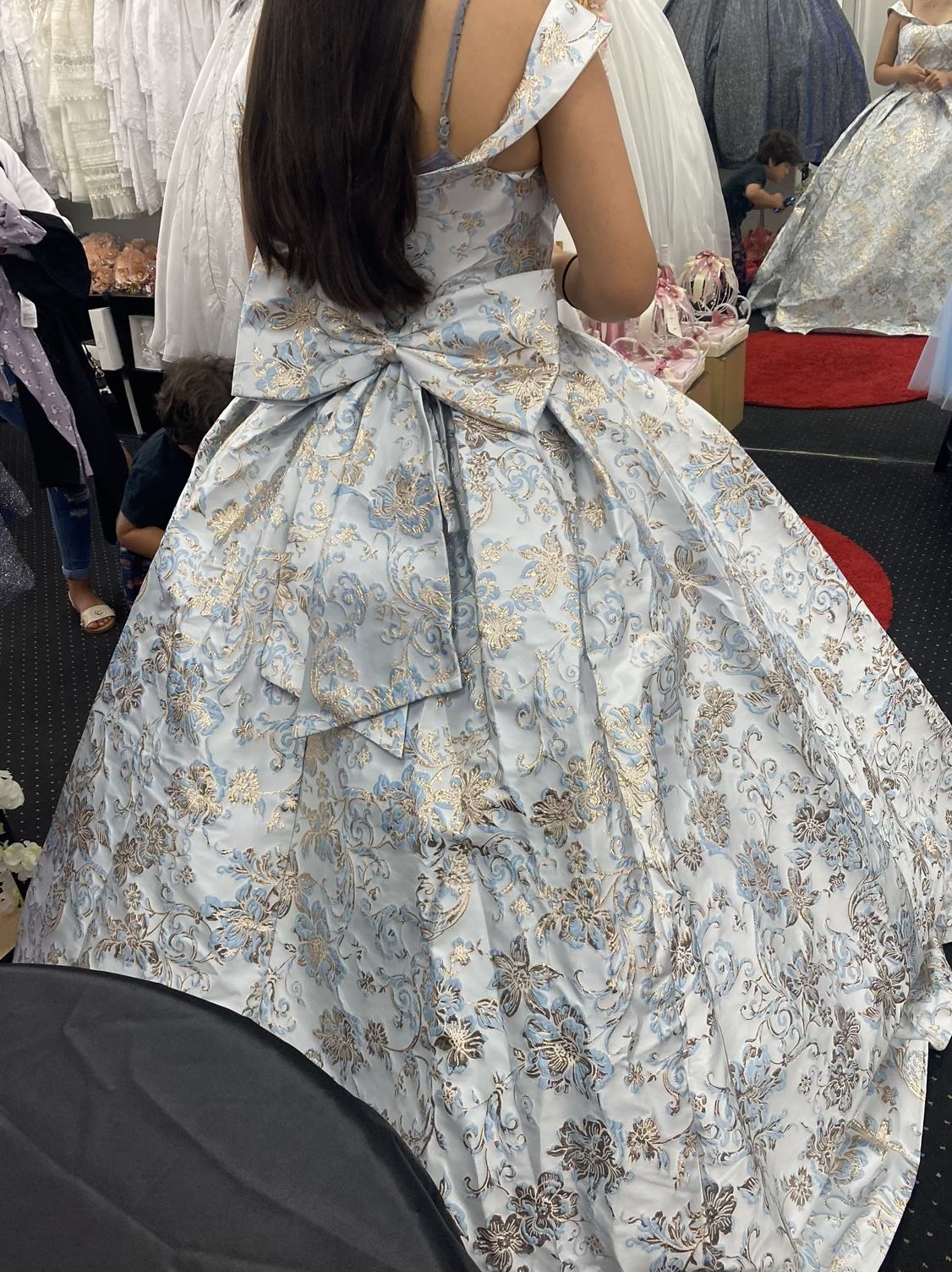 Quinceanera Dress Baby Blue With Gold