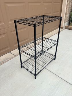3-Tier Black Wire Storage Shelf Unit