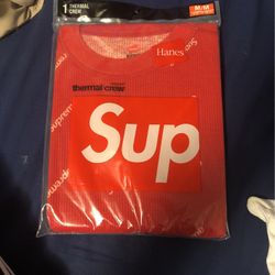 Supreme Thermal Hanes Crew Sz M
