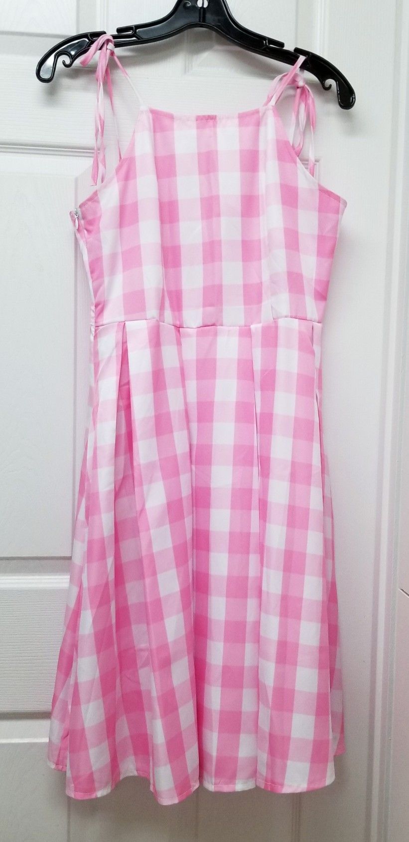 Womens Girls Gingham Print Dress S