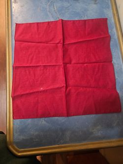 Handkerchief Red Cotton Vintage 1970s
