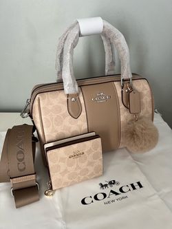 Coach Rowan Satchel In Signature Canvas With Matching Wallet