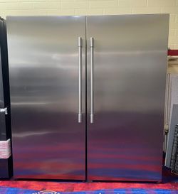Frigidaire 66 inch columns refrigerator and freezer stainless steel