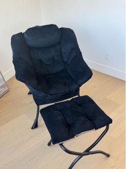 Comfy Accent Chair + Ottoman – Great Reading or Lounge Chair - $60