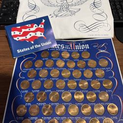 Vintage State Of The Union Bronze Coin Set  !Christmas Gift !