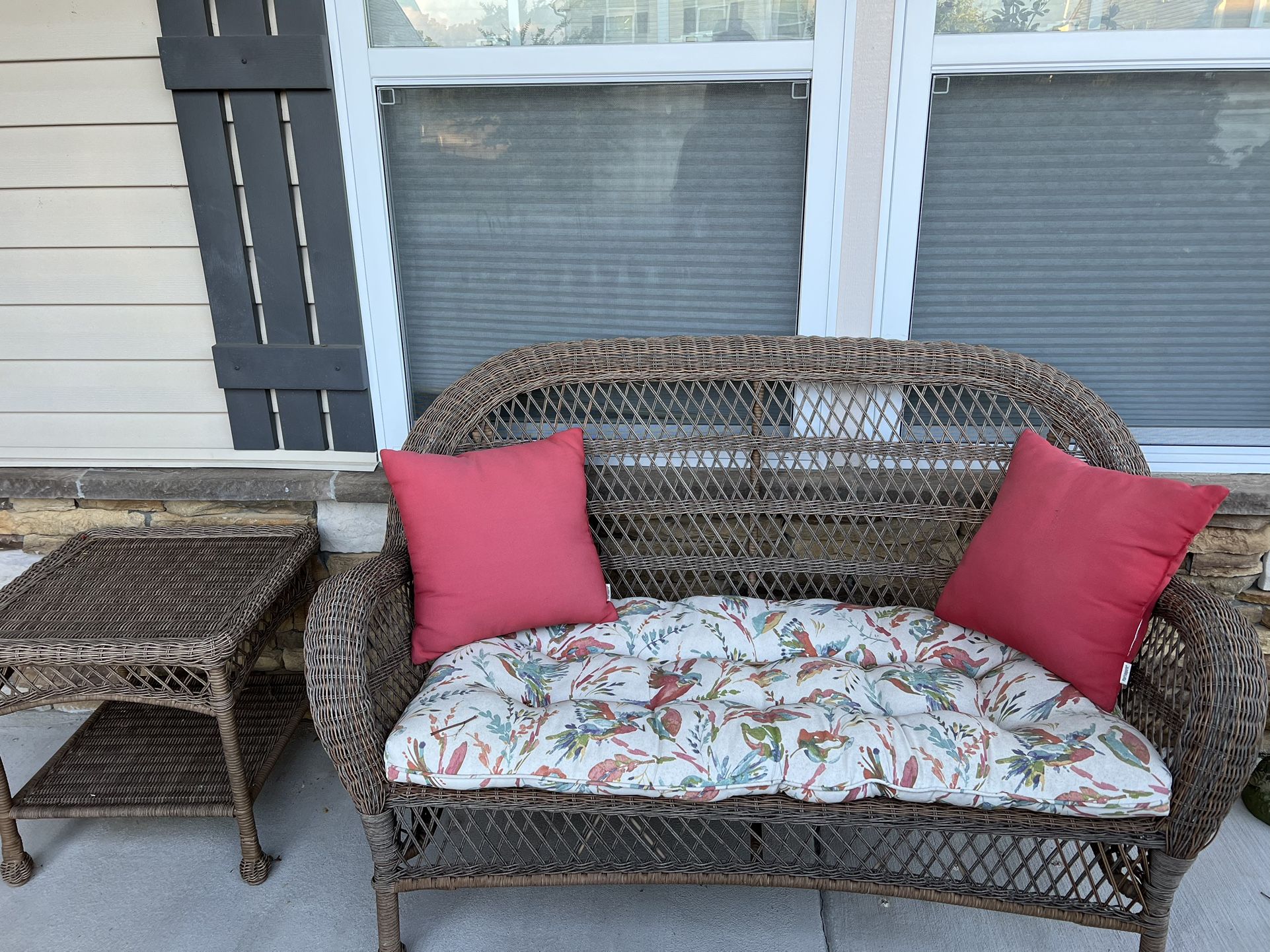 Outdoor Bench & Side Table 