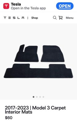 Tesla model 3 floor mats 2020