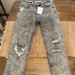 Vervet (boutique brand)Acid Washed Black High Rise Skinny Jeans 