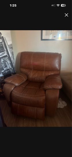 Leather recliner