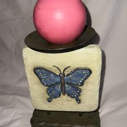 Beautiful Heavy Butterfly Candle Holder 