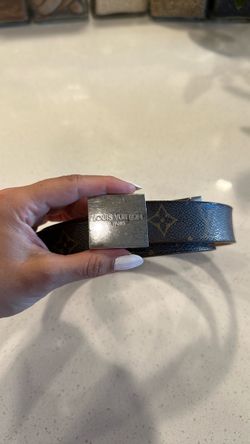 Louis Vuitton Monogram Belt Silver Buckle