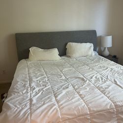 King Casper Mattress, Bed Frame And Night stand