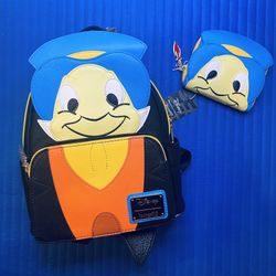 Loungefly Disney Pinocchio Jiminy Cricket Mini Backpack and Matching Wallet Both NWTs for Sale in Sun City AZ OfferUp