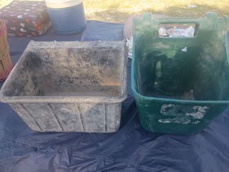 2  Giant hook-over livestock feed bucket.