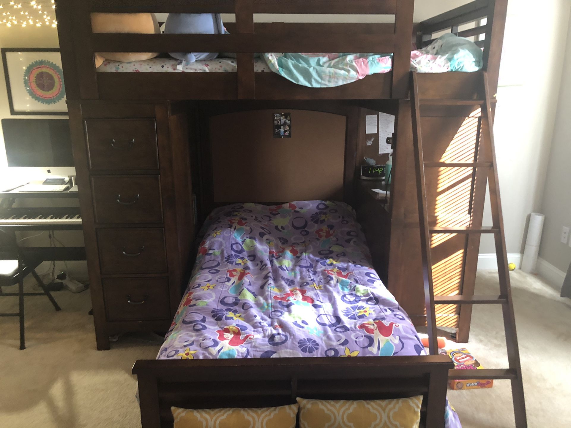 Bunk Bed With Storage & Desk Included- Must Sell Fast!