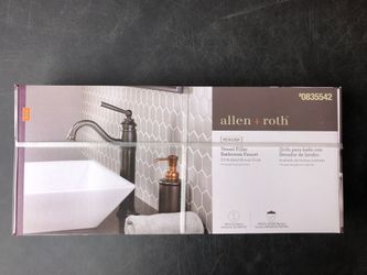 Allen + Roth Reagan Oil Rubbed Bronze 1-handle Vessel filler faucet w/Drain