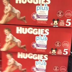 Huggies Little Movers Plus Size 5/156 Diapers 
