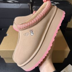 UGG Tazz Women’s Slippers Love ‘25 Pink Brown Size 6 7 10 12 