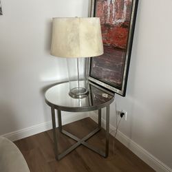 Mirrored Top End Table