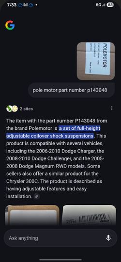 Polemotor Coilover Shocks New $250