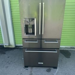 Kitchenaid Stainless Steel Black; Bottom Freezer 