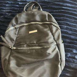 black leather backpack